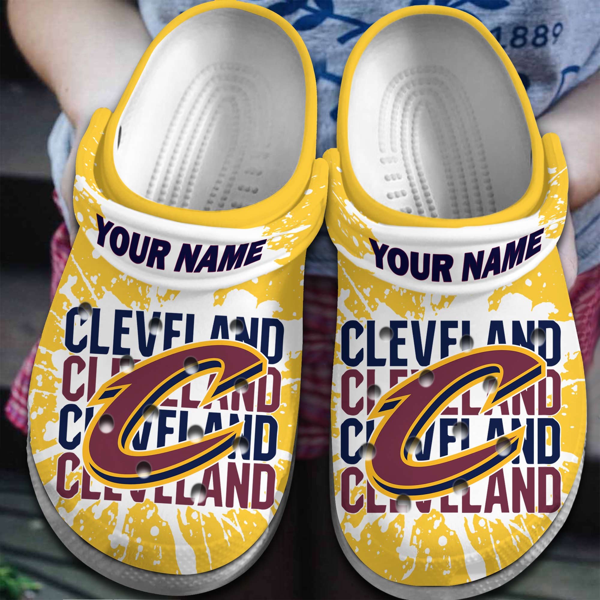 footwearmerch cleveland cavaliers nba basketball sport crocs crocband clogs shoes comfortable for men women and kids nvq7k