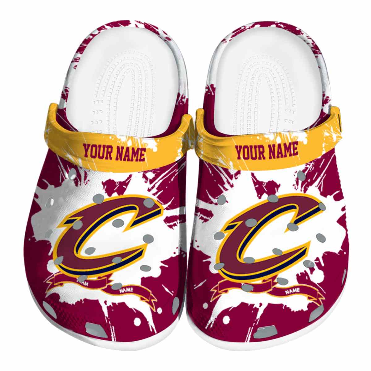 footwearmerch cleveland cavaliers nba sport crocs crocband clogs shoes comfortable for men women and kids 688os