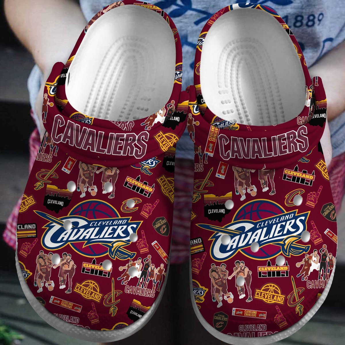 footwearmerch cleveland cavaliers nba sport crocs crocband clogs shoes comfortable for men women and kids e353f