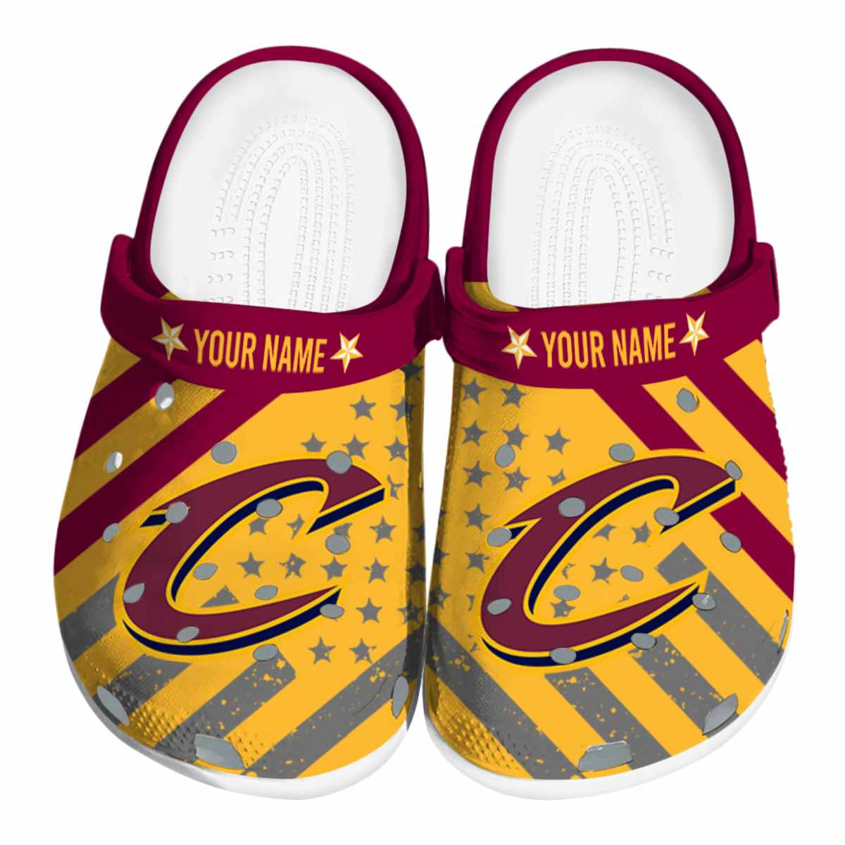 footwearmerch cleveland cavaliers nba sport crocs crocband clogs shoes comfortable for men women and kids faqlh