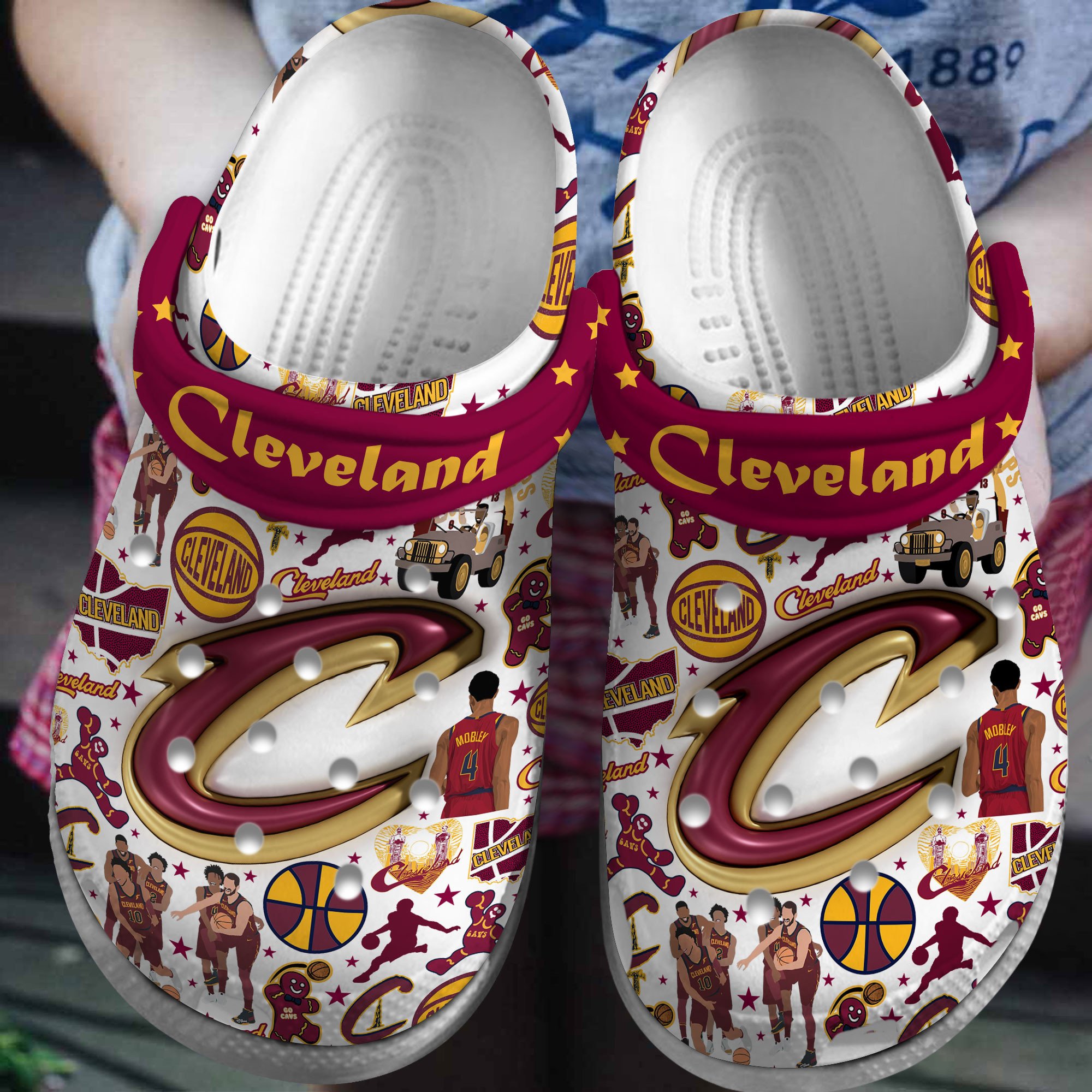 footwearmerch cleveland cavaliers nba sport crocs crocband clogs shoes comfortable for men women and kids pnu1e