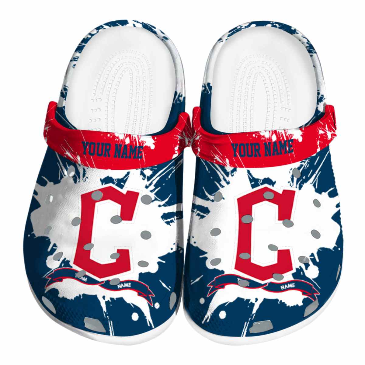 footwearmerch cleveland guardians mlb sport crocs crocband clogs shoes comfortable for men women and kids 1pecd