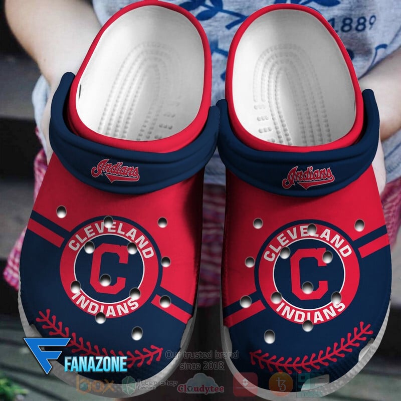 footwearmerch cleveland guardians red navy mlb sport crocs clogs crocband shoes comfortable for men women and kids s0s7l