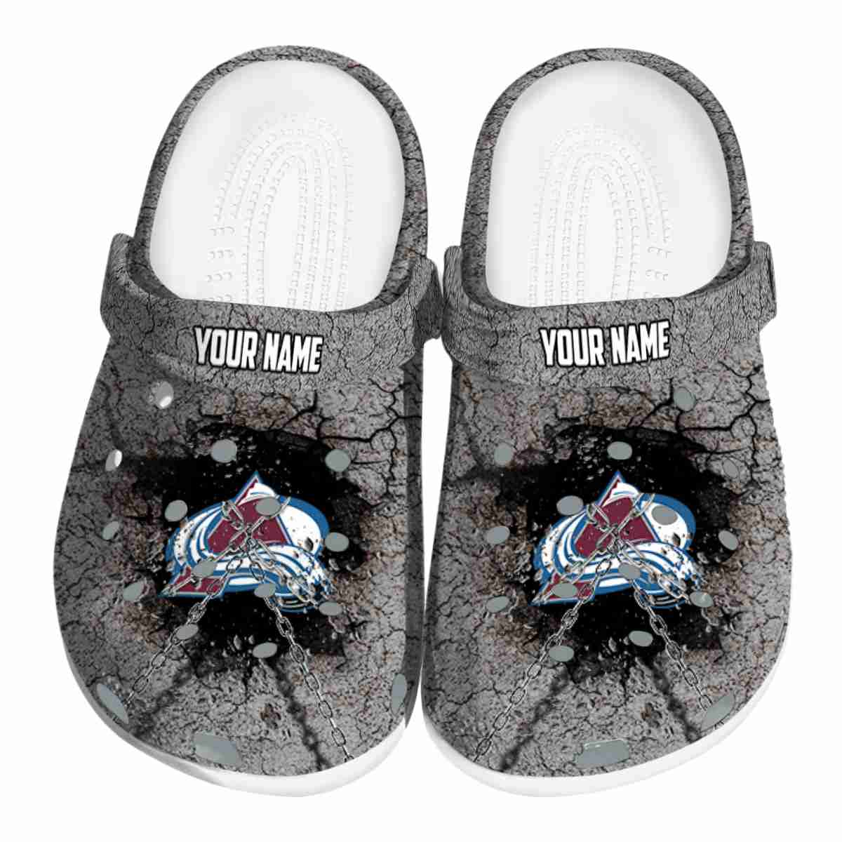 footwearmerch colorado avalanche nhl sport crocs crocband clogs shoes comfortable for men women and kids 4nkn8