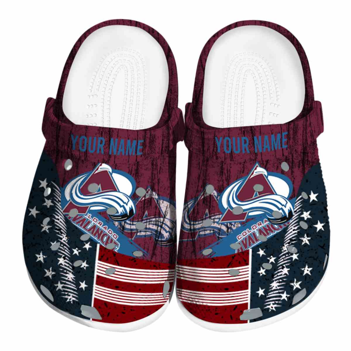 footwearmerch colorado avalanche nhl sport crocs crocband clogs shoes comfortable for men women and kids cf7fn