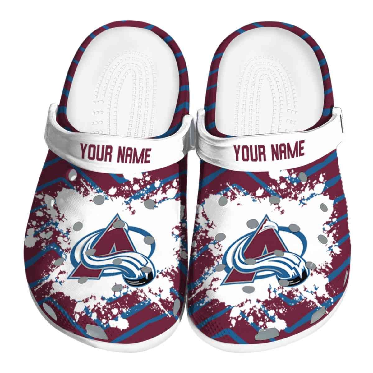 footwearmerch colorado avalanche nhl sport crocs crocband clogs shoes comfortable for men women and kids d0did