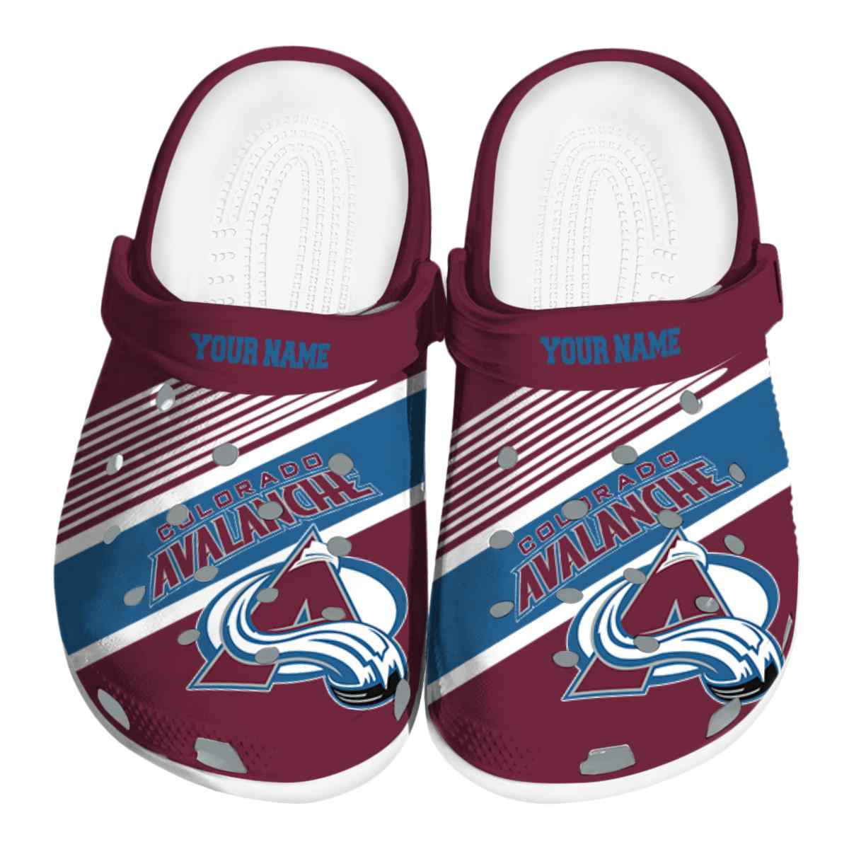 footwearmerch colorado avalanche nhl sport crocs crocband clogs shoes comfortable for men women and kids g53f4