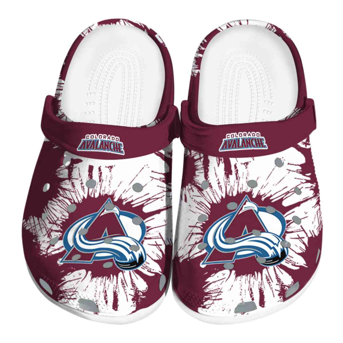 footwearmerch colorado avalanche nhl sport crocs crocband clogs shoes comfortable for men women and kids hxihx
