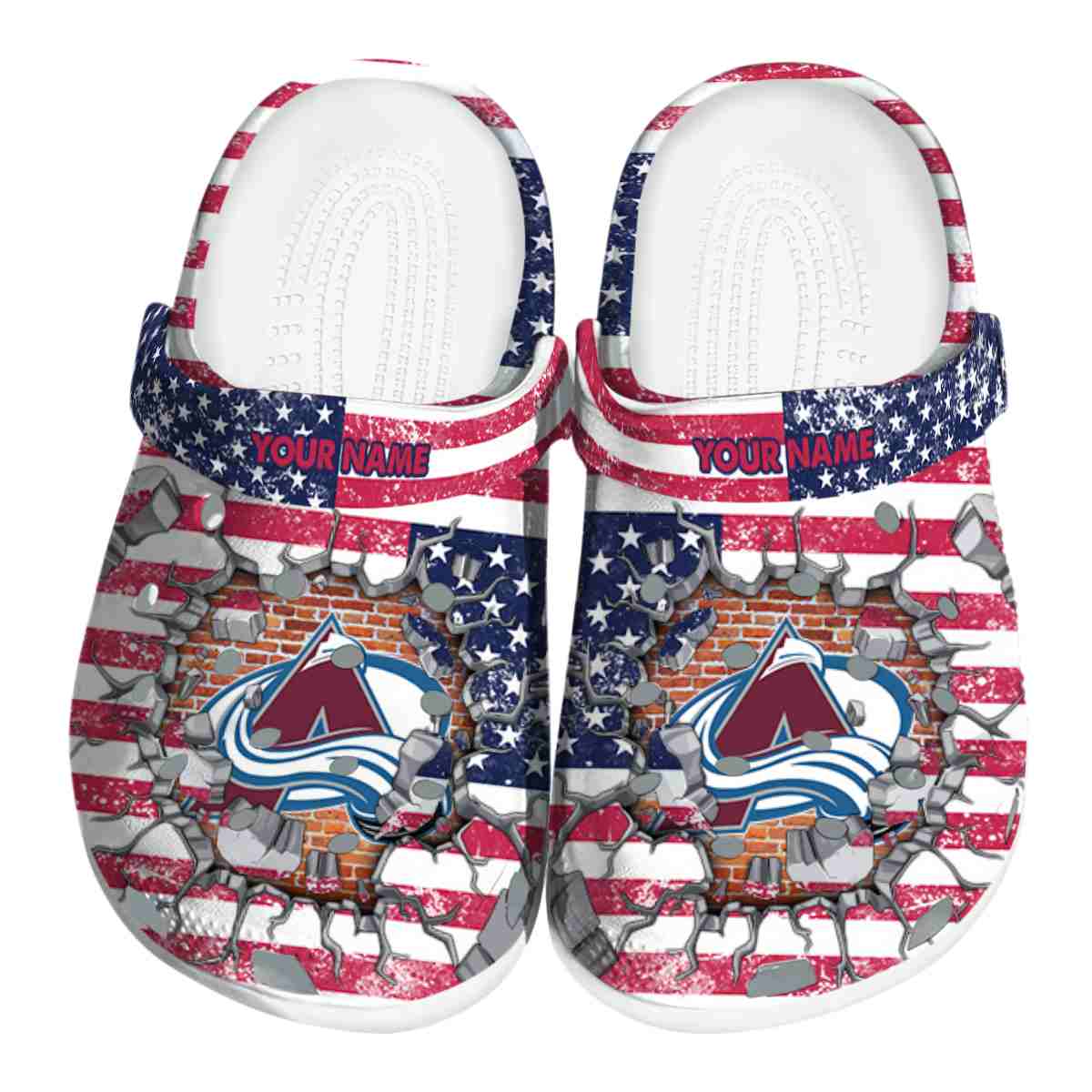 footwearmerch colorado avalanche nhl sport crocs crocband clogs shoes comfortable for men women and kids iyd7b