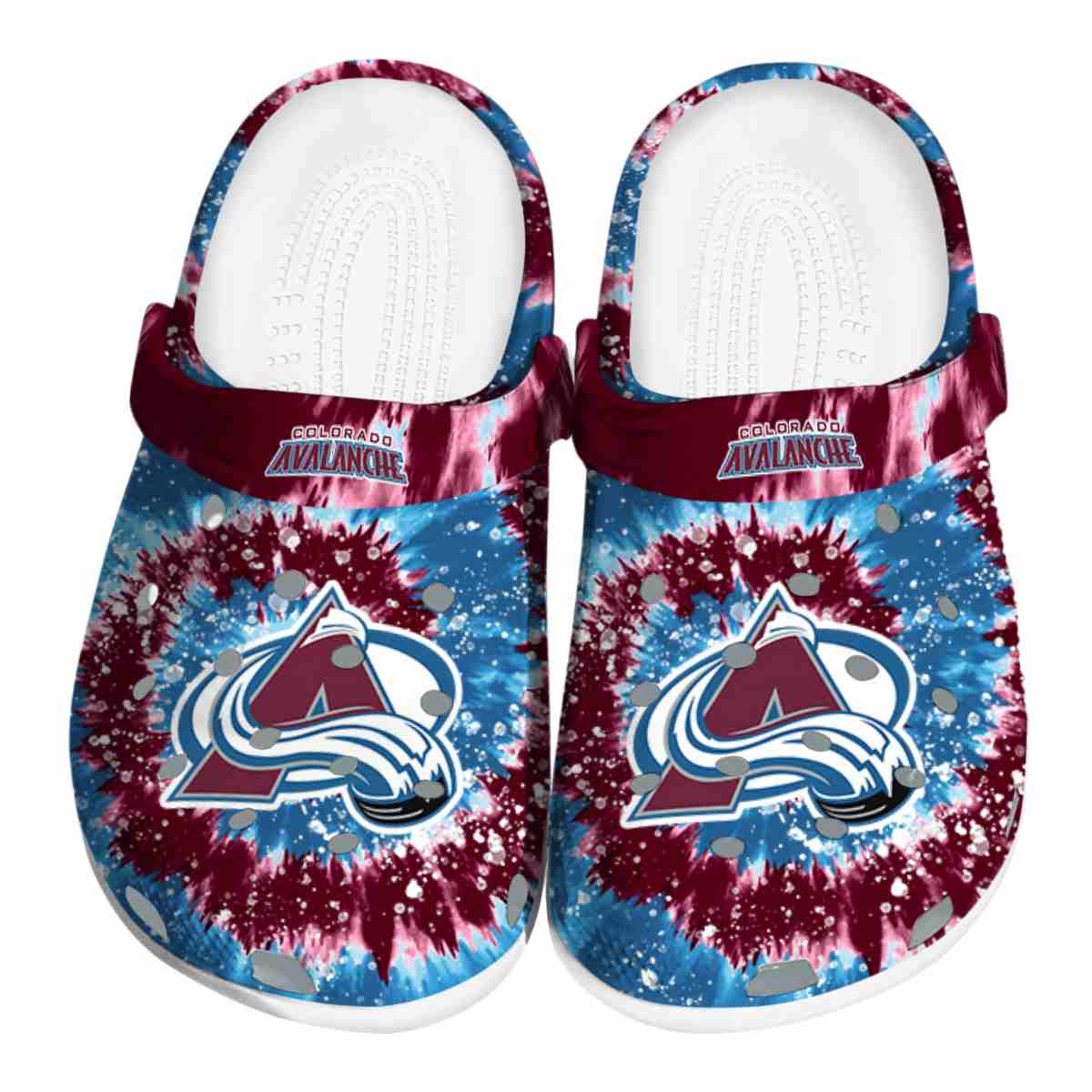 footwearmerch colorado avalanche nhl sport crocs crocband clogs shoes comfortable for men women and kids jkjnj