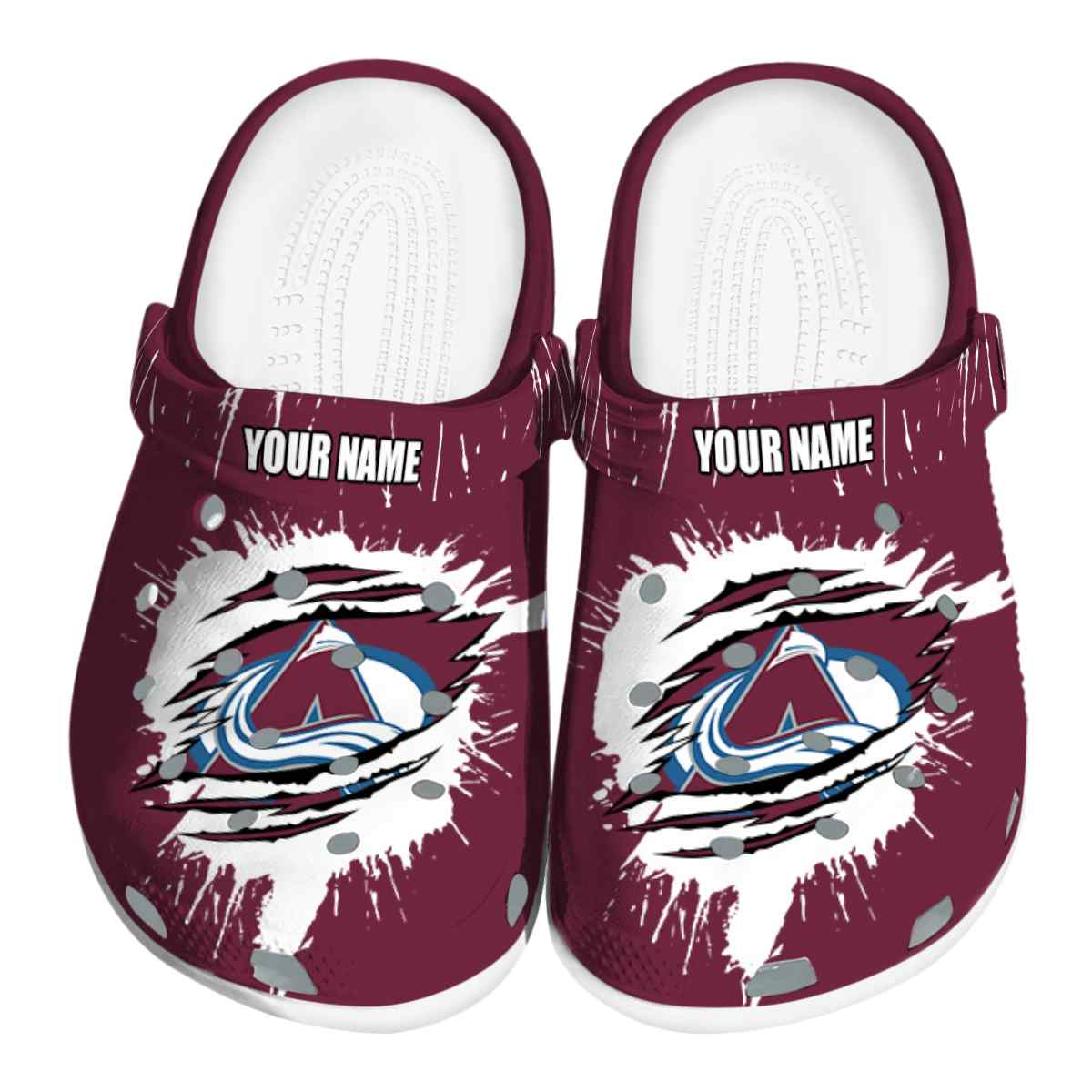 footwearmerch colorado avalanche nhl sport crocs crocband clogs shoes comfortable for men women and kids jr6v6