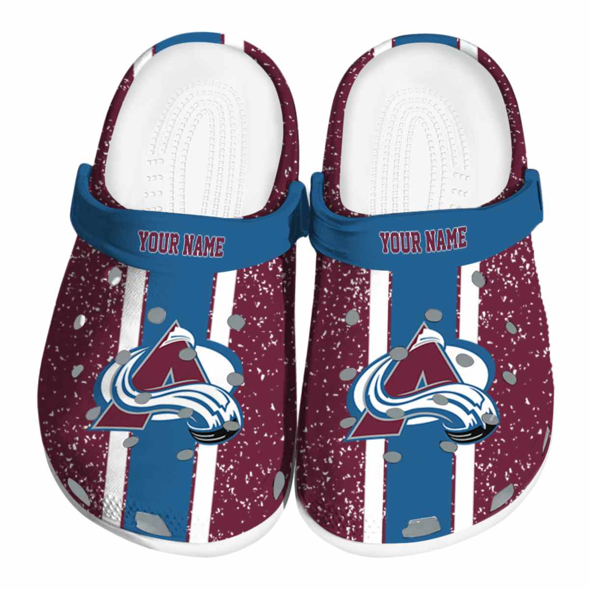 footwearmerch colorado avalanche nhl sport crocs crocband clogs shoes comfortable for men women and kids nwuil