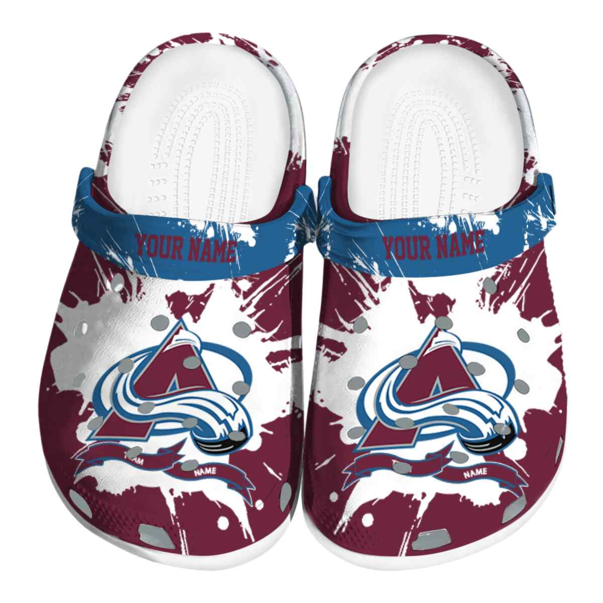 footwearmerch colorado avalanche nhl sport crocs crocband clogs shoes comfortable for men women and kids qmanx