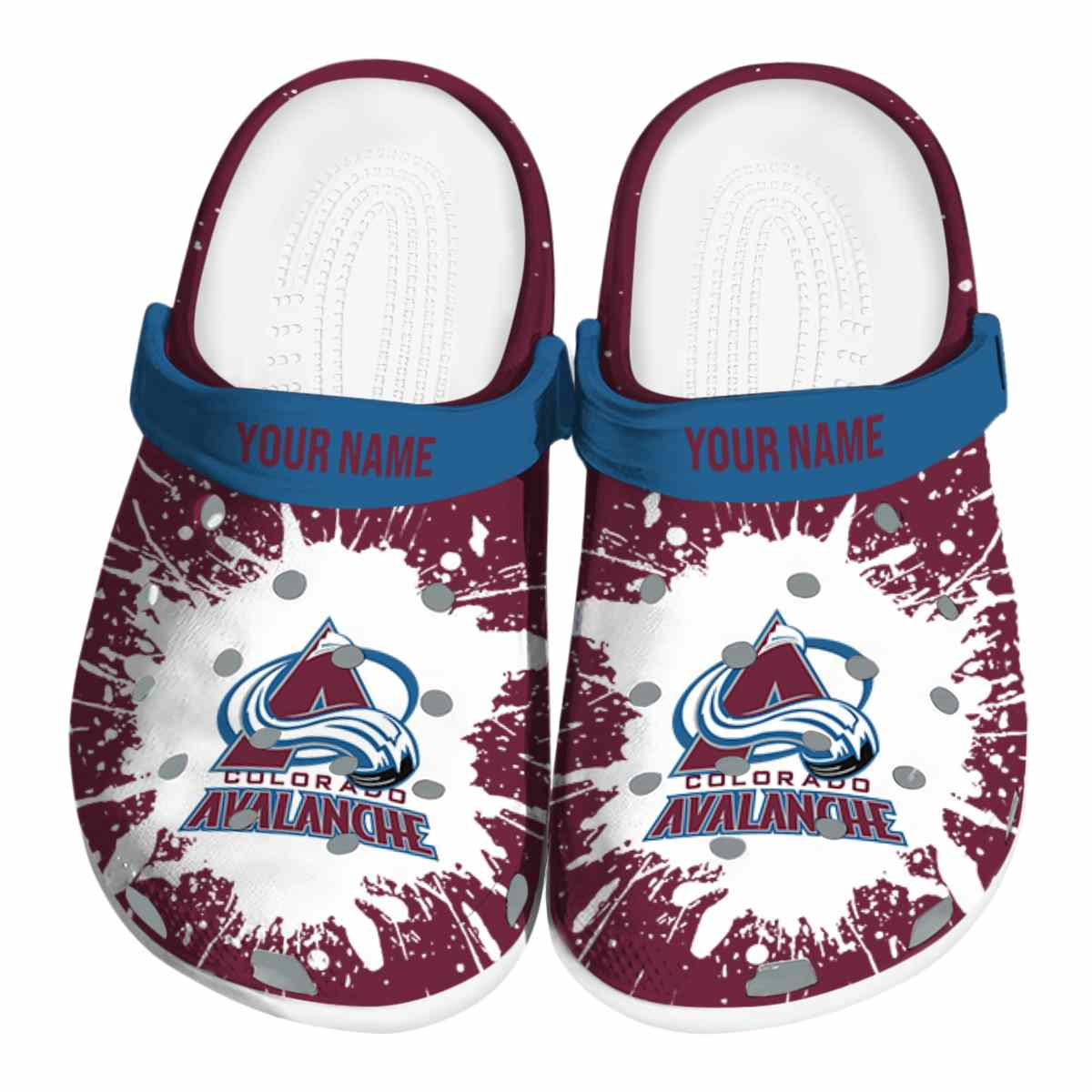 footwearmerch colorado avalanche nhl sport crocs crocband clogs shoes comfortable for men women and kids rniih