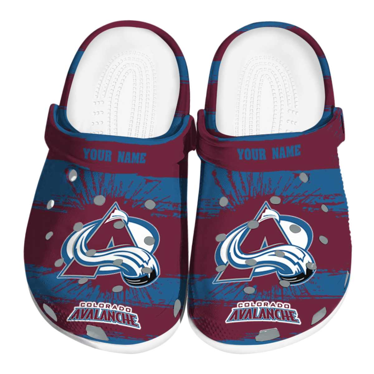 footwearmerch colorado avalanche nhl sport crocs crocband clogs shoes comfortable for men women and kids zonhn