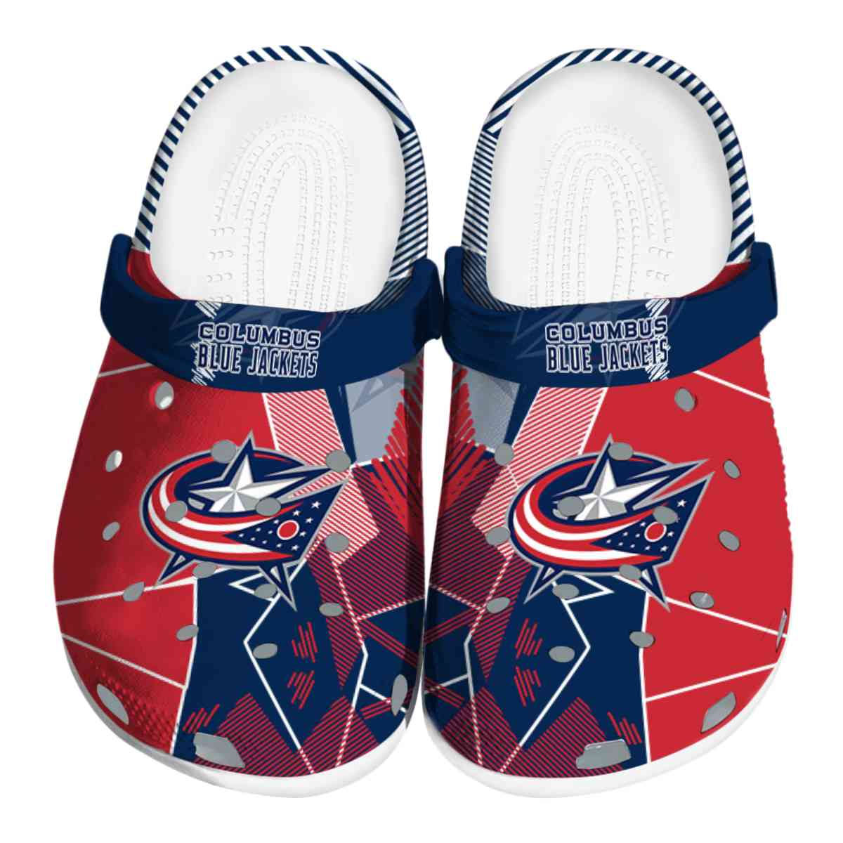 footwearmerch columbus blue jackets nhl sport crocs crocband clogs shoes comfortable for men women and kids 0awin