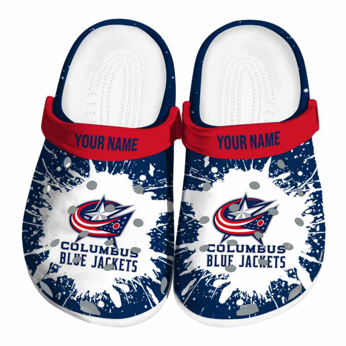 footwearmerch columbus blue jackets nhl sport crocs crocband clogs shoes comfortable for men women and kids 5ajyv