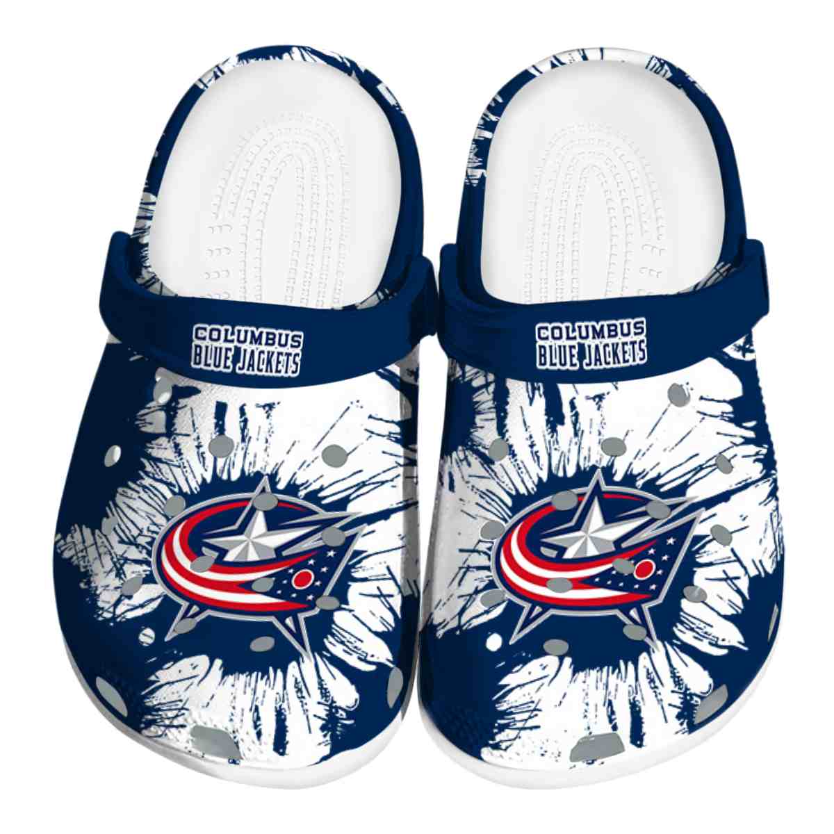 footwearmerch columbus blue jackets nhl sport crocs crocband clogs shoes comfortable for men women and kids ax2sk
