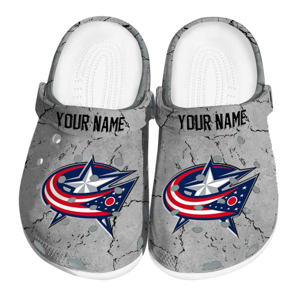 footwearmerch columbus blue jackets nhl sport crocs crocband clogs shoes comfortable for men women and kids koeig