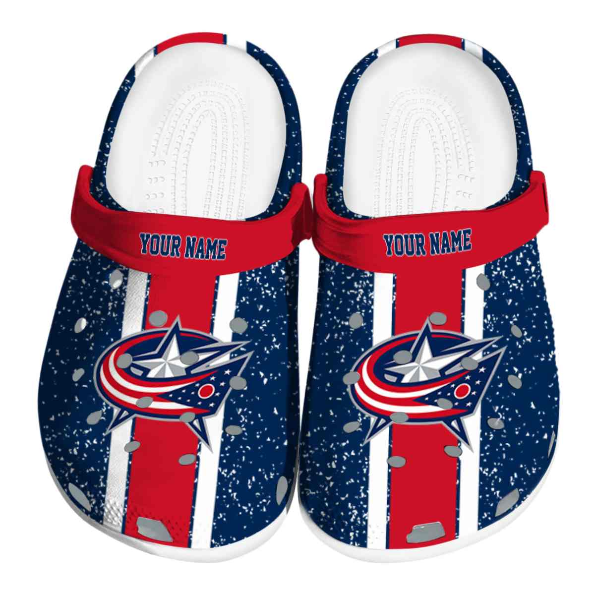 footwearmerch columbus blue jackets nhl sport crocs crocband clogs shoes comfortable for men women and kids o0pwi