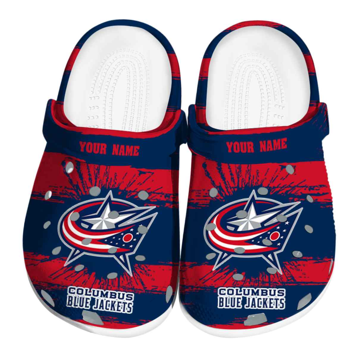 footwearmerch columbus blue jackets nhl sport crocs crocband clogs shoes comfortable for men women and kids oxoq6