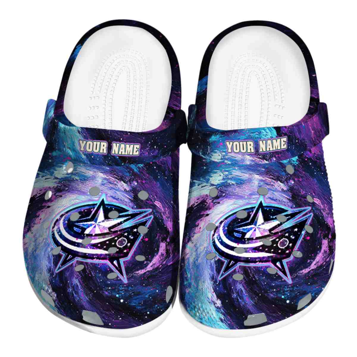 footwearmerch columbus blue jackets nhl sport crocs crocband clogs shoes comfortable for men women and kids rcplg