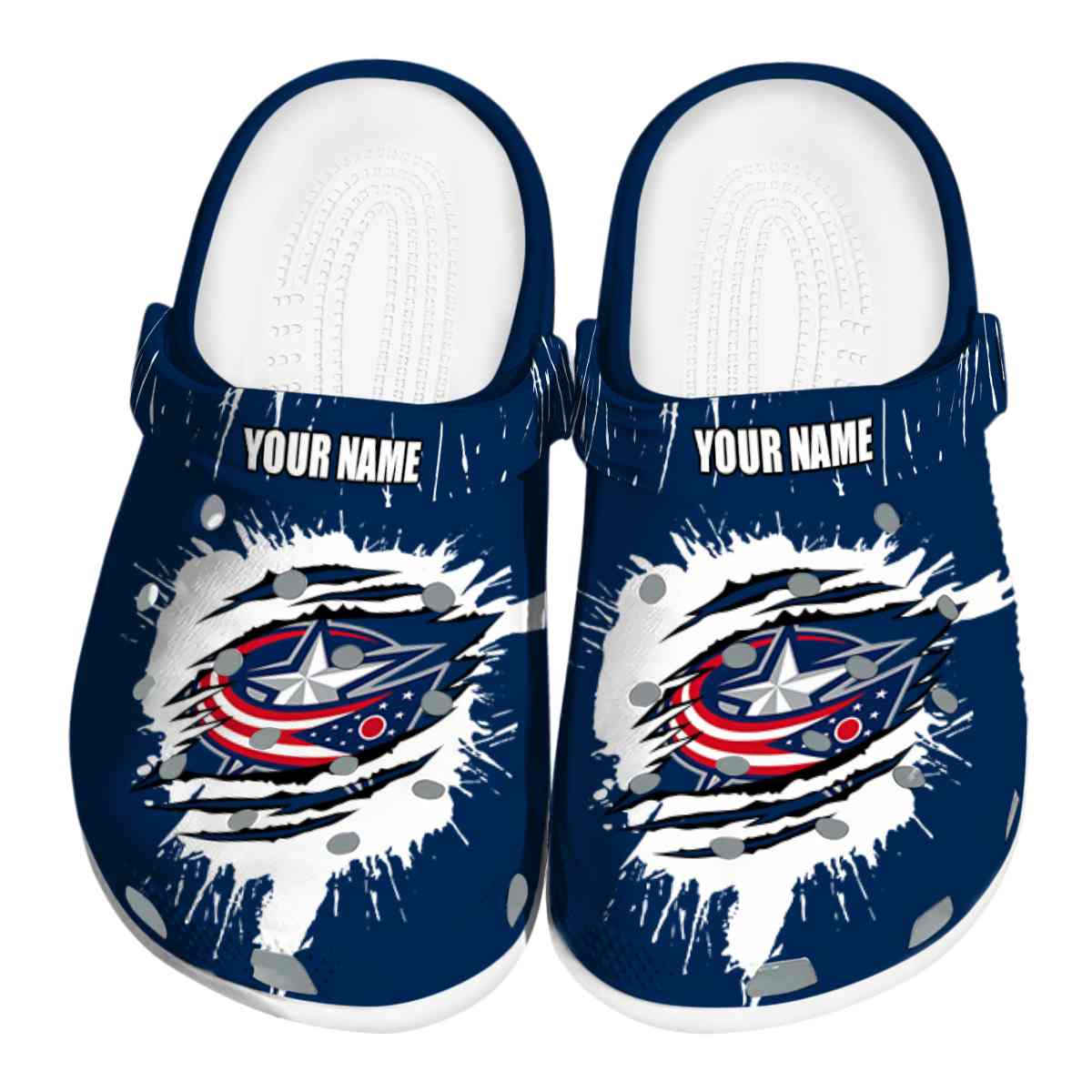 footwearmerch columbus blue jackets nhl sport crocs crocband clogs shoes comfortable for men women and kids tyarb