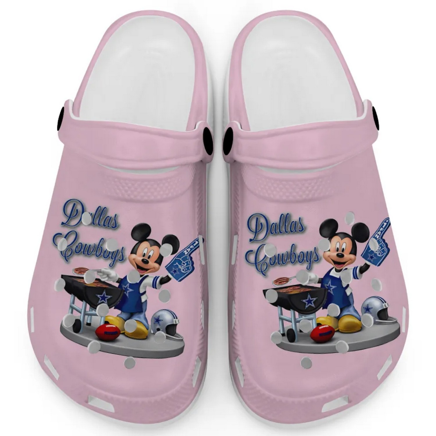 footwearmerch dallas cowboys nfl sport and mickey mouse cartoon crocs crocband clogs shoes comfortable for men women and kids 9iw1z