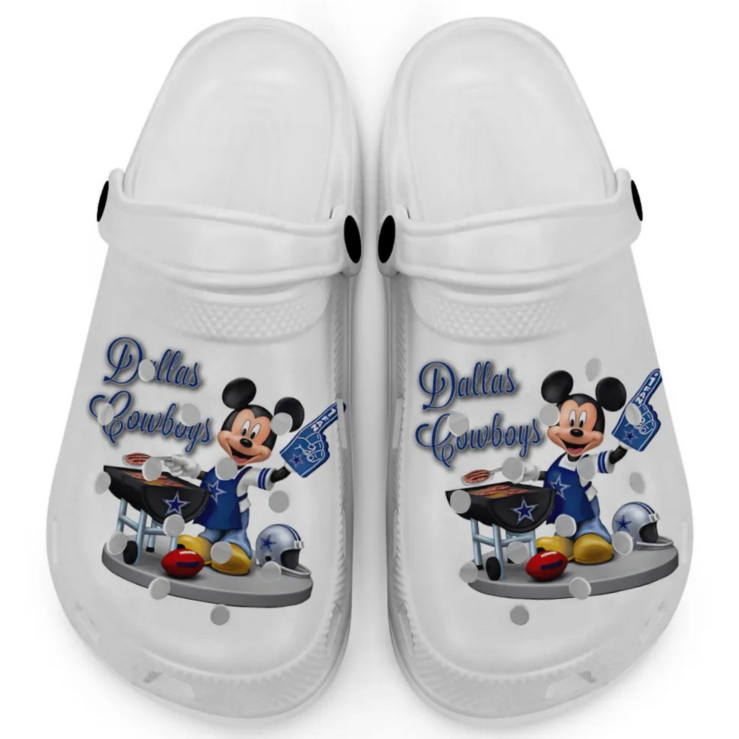 footwearmerch dallas cowboys nfl sport and mickey mouse cartoon crocs crocband clogs shoes comfortable for men women and kids hff2z
