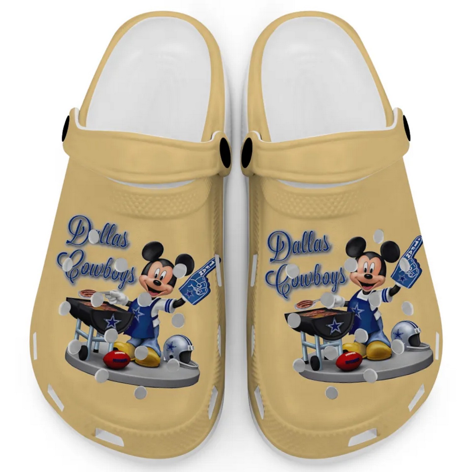 footwearmerch dallas cowboys nfl sport and mickey mouse cartoon crocs crocband clogs shoes comfortable for men women and kids qhynr