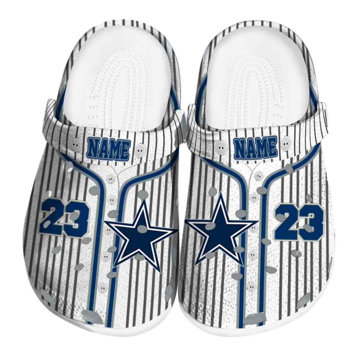 footwearmerch dallas cowboys nfl sport crocs crocband clogs shoes comfortable for men women and kids azdvp