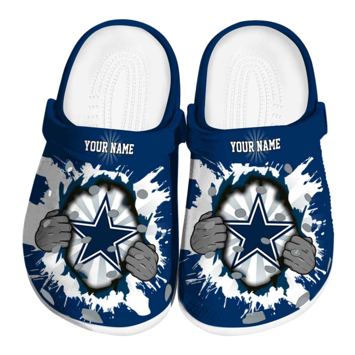 footwearmerch dallas cowboys nfl sport crocs crocband clogs shoes comfortable for men women and kids cs9tn