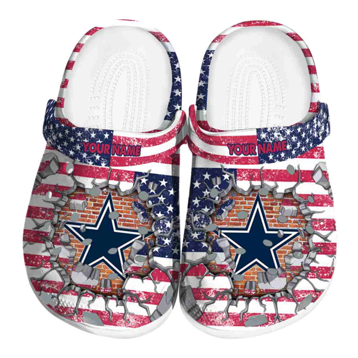 footwearmerch dallas cowboys nfl sport crocs crocband clogs shoes comfortable for men women and kids cwlkm