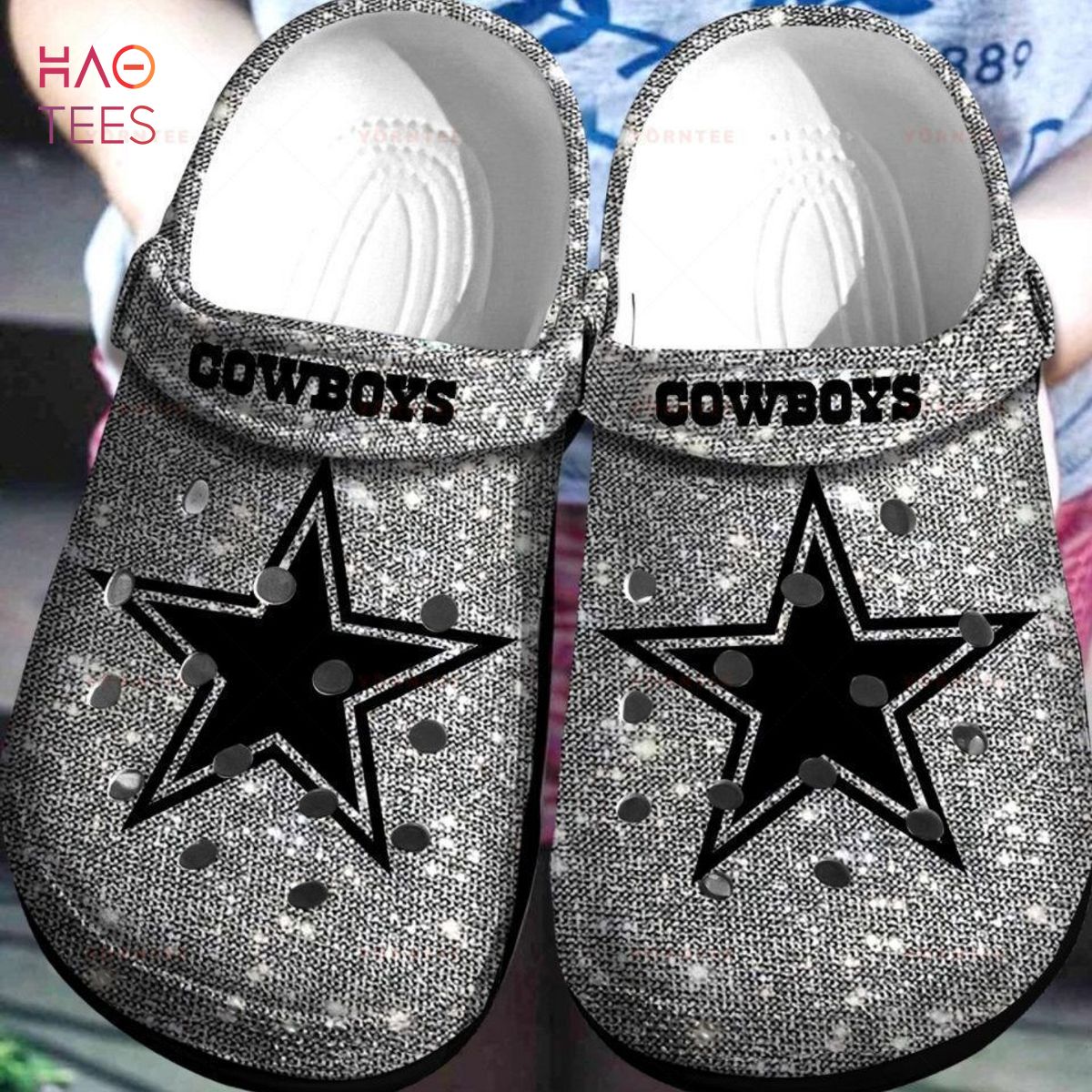 footwearmerch dallas cowboys nfl sport crocs crocband clogs shoes comfortable for men women and kids e5xwo
