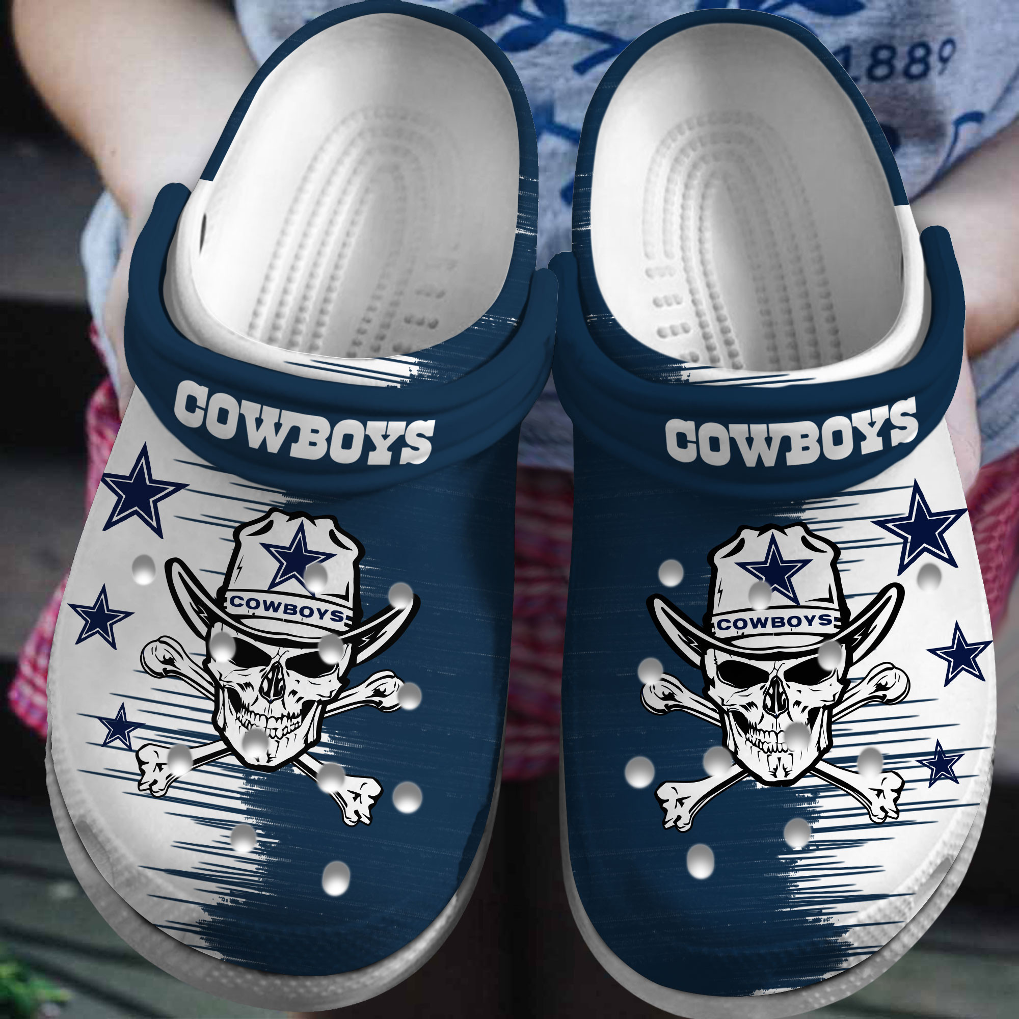 footwearmerch dallas cowboys nfl sport crocs crocband clogs shoes comfortable for men women and kids zdeyf