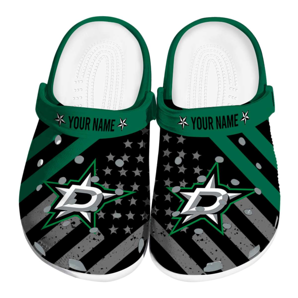 footwearmerch dallas stars nhl sport crocs crocband clogs shoes comfortable for men women and kids d44re