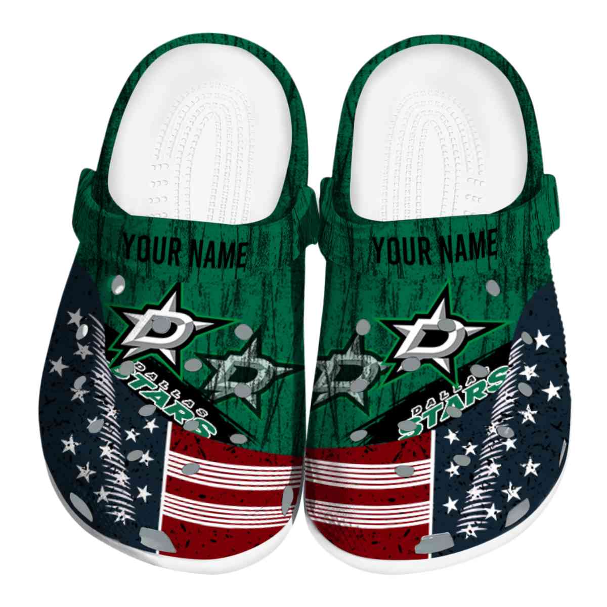 footwearmerch dallas stars nhl sport crocs crocband clogs shoes comfortable for men women and kids fzqui