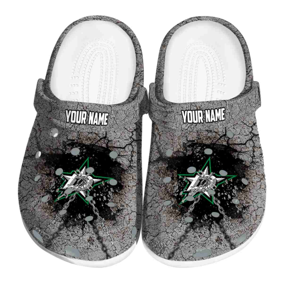 footwearmerch dallas stars nhl sport crocs crocband clogs shoes comfortable for men women and kids hirm0