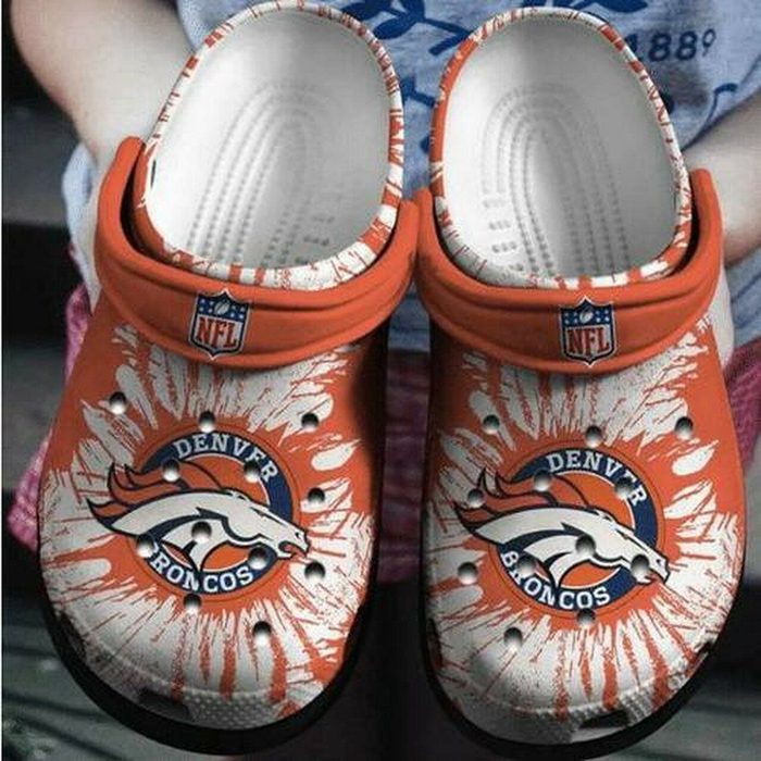 footwearmerch denver broncos nfl sport crocs crocband clogs shoes comfortable for men women and kids dxwdq