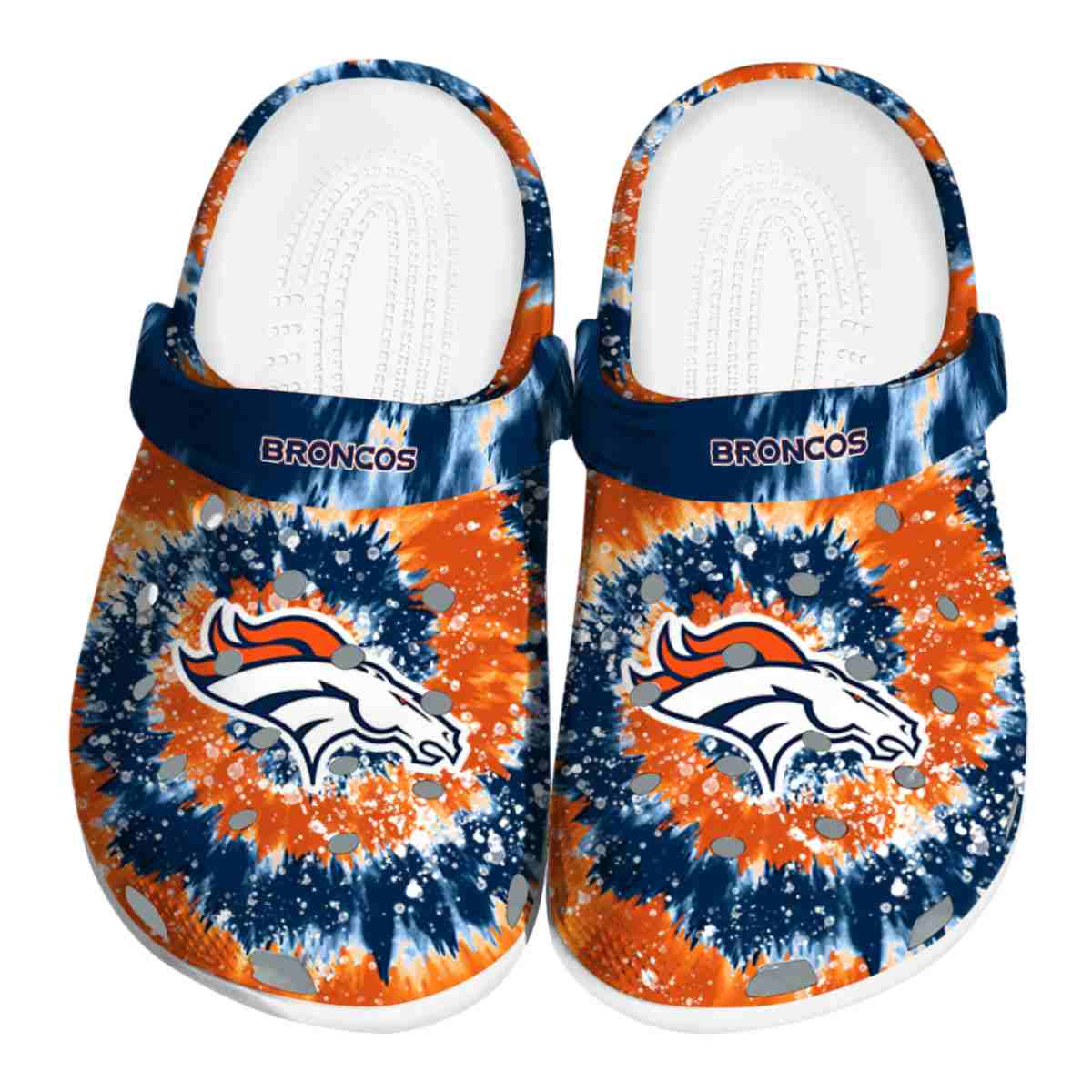 footwearmerch denver broncos nfl sport crocs crocband clogs shoes comfortable for men women and kids qudwt