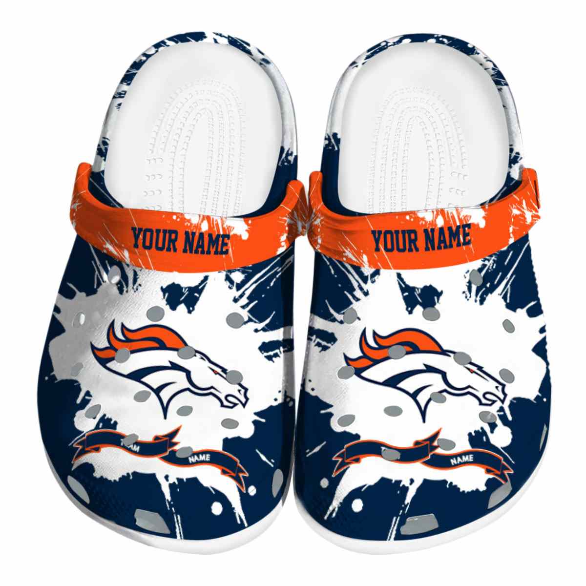 footwearmerch denver broncos nfl sport crocs crocband clogs shoes comfortable for men women and kids s4r7y