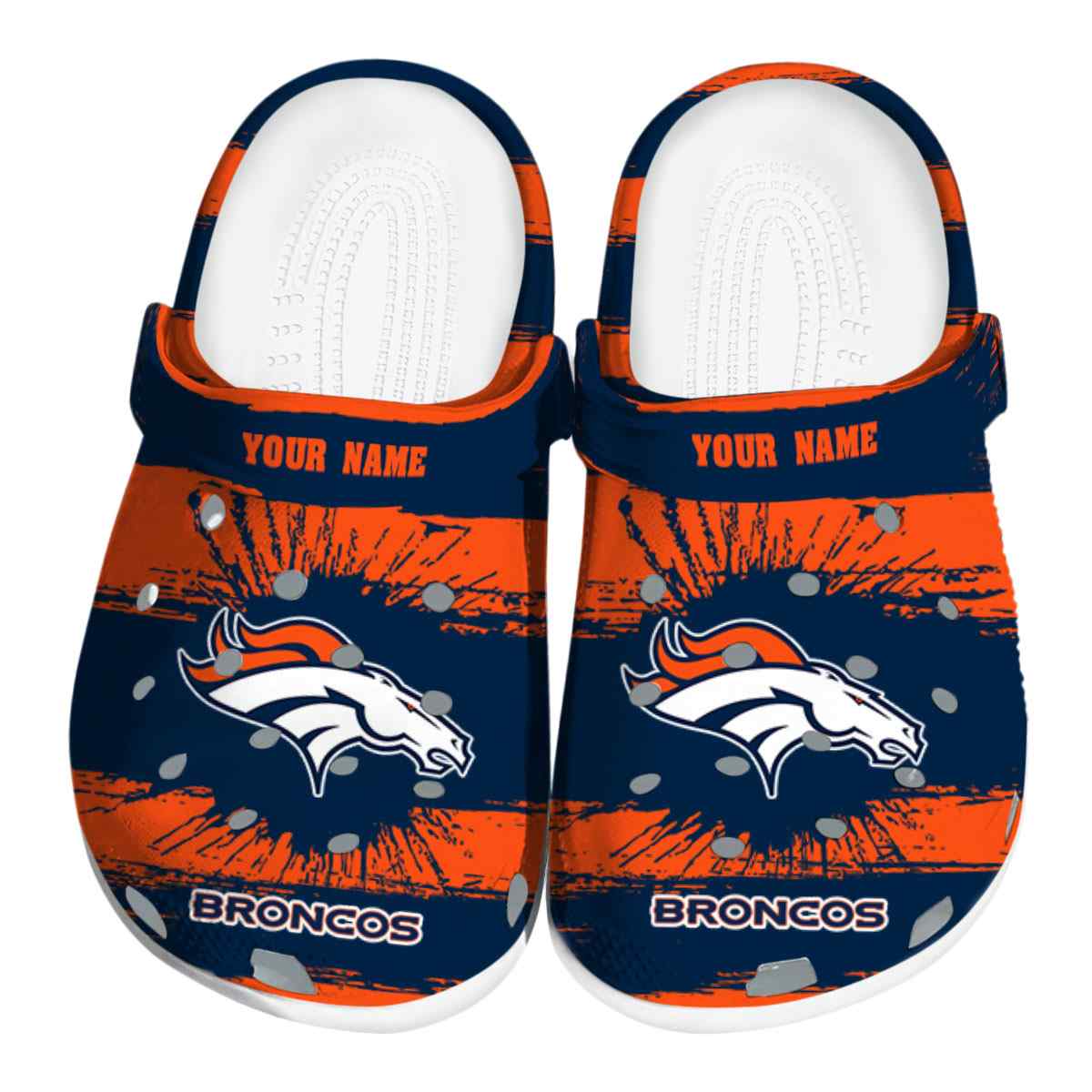 footwearmerch denver broncos nfl sport crocs crocband clogs shoes comfortable for men women and kids vzvc9