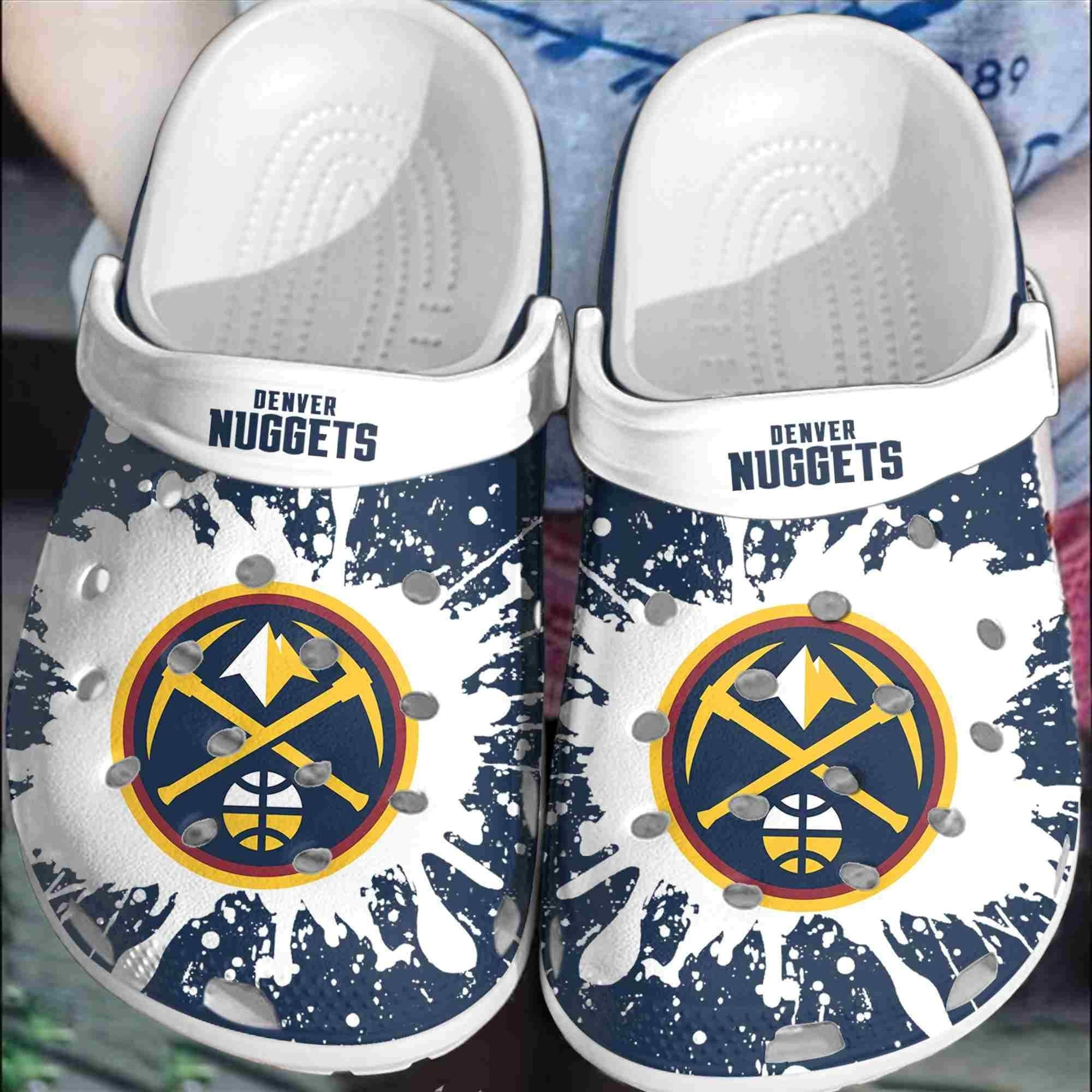 footwearmerch denver nuggets basketball club crocband clogs comfortable crocs shoes for men women juc7k