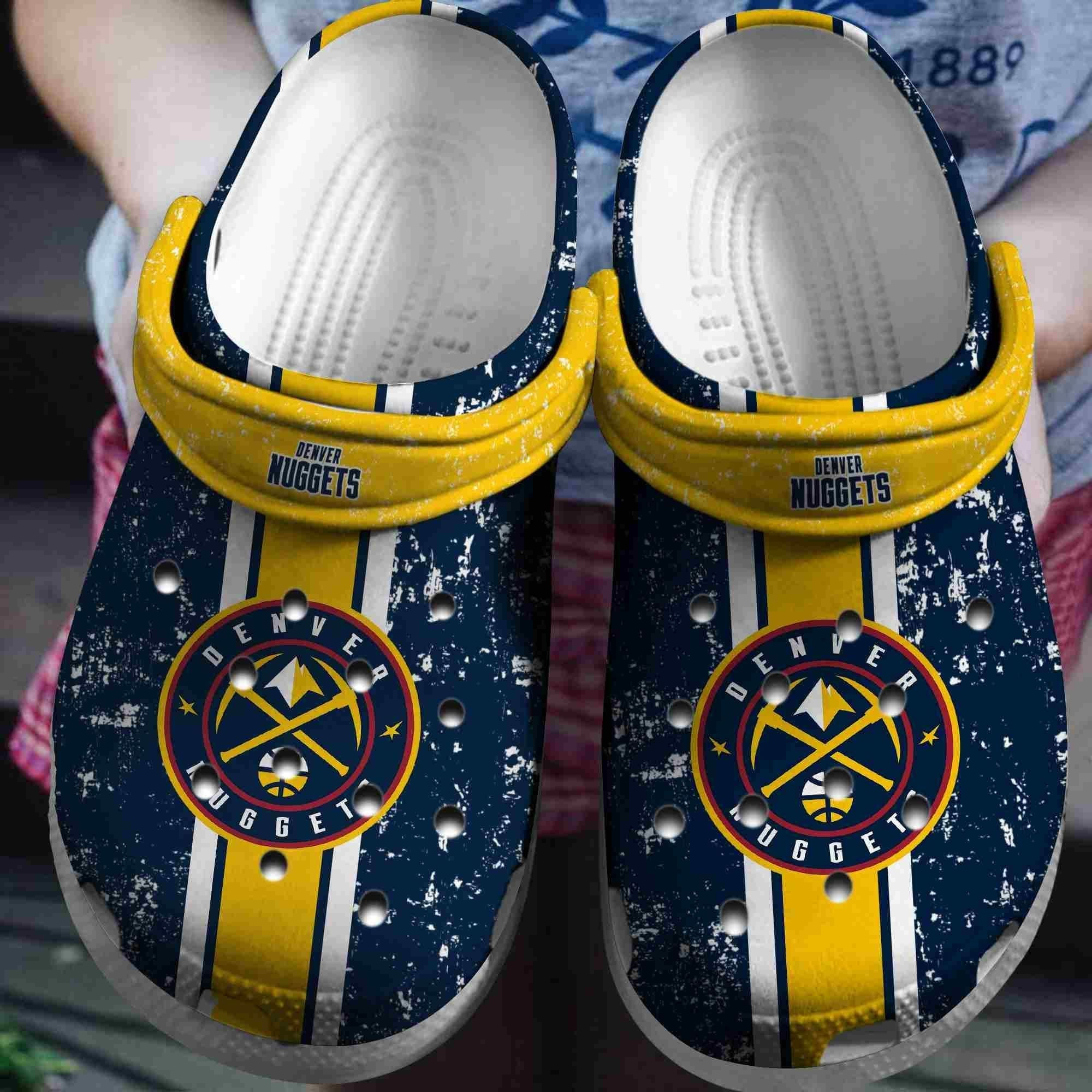 footwearmerch denver nuggets basketball club crocband shoes crocs clogs comfortable for men women rnwua