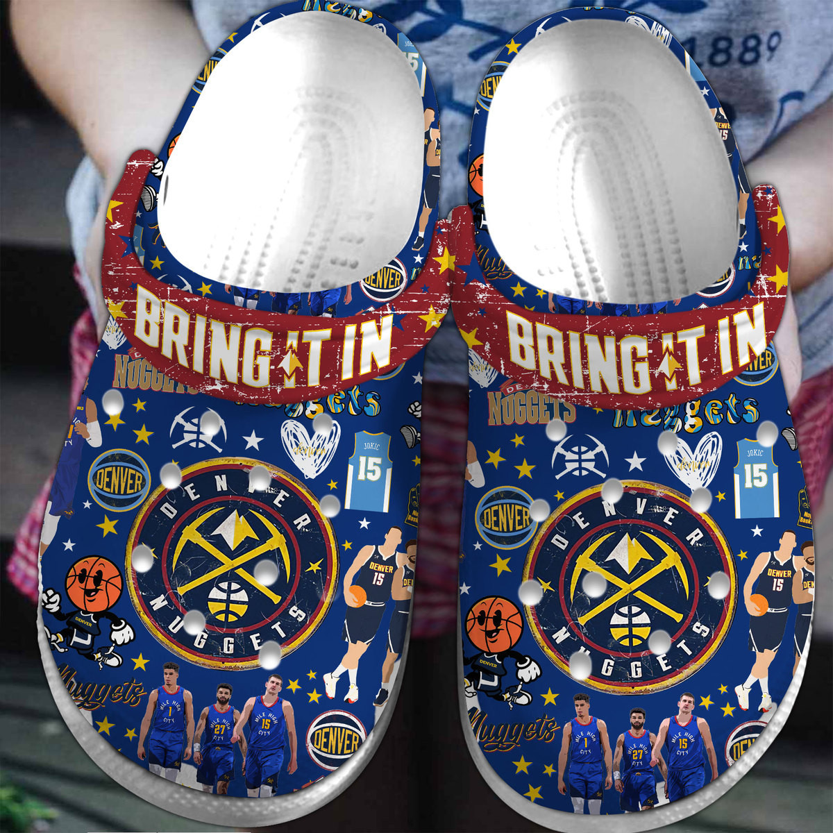 footwearmerch denver nuggets nba sport crocs crocband clogs shoes comfortable for men women and kids 3t4uk