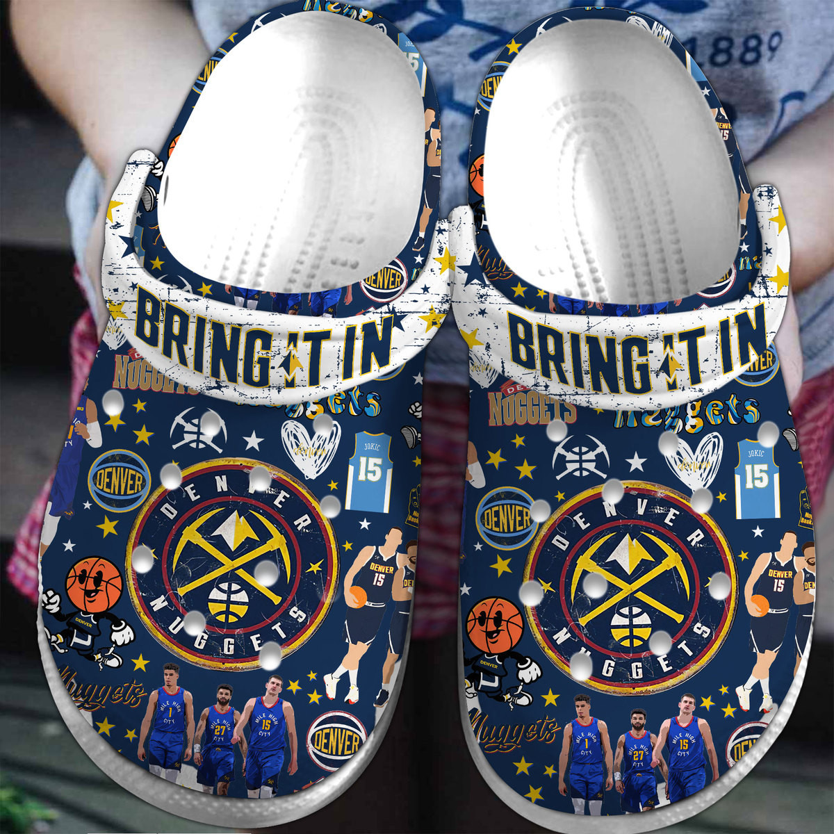 footwearmerch denver nuggets nba sport crocs crocband clogs shoes comfortable for men women and kids wbevq