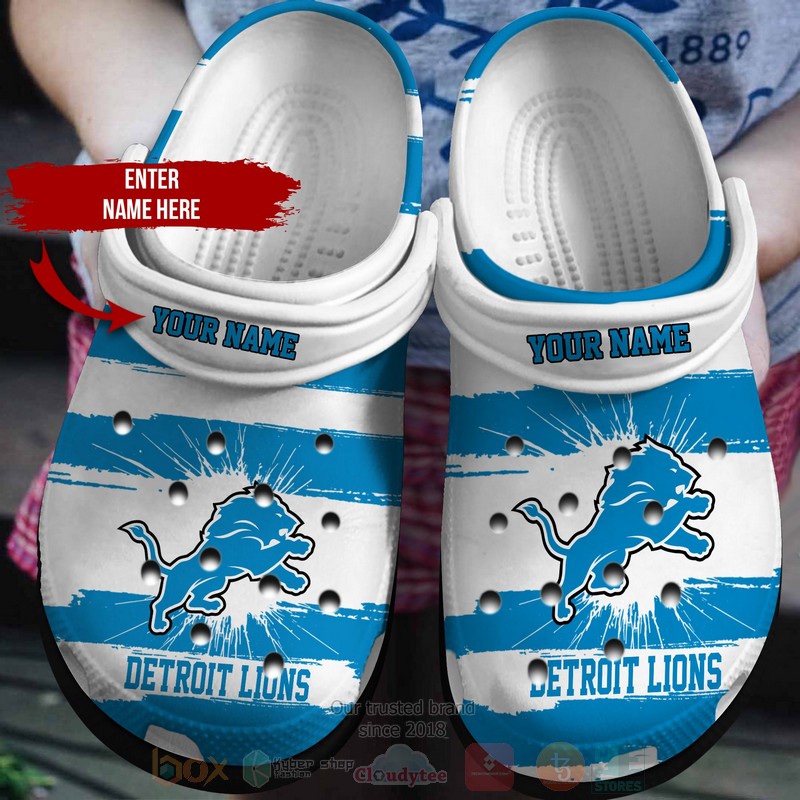 footwearmerch detroit lions nfl sport crocs crocband clogs shoes comfortable for men women and kids calff