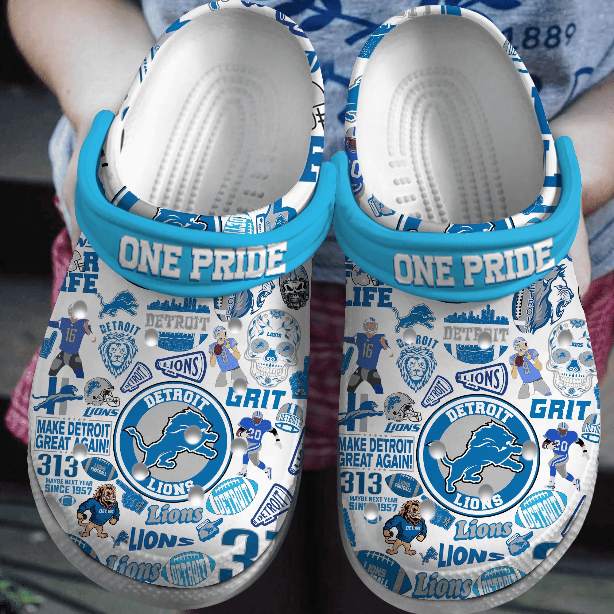 footwearmerch detroit lions nfl sport crocs crocband clogs shoes comfortable for men women and kids dl8c5