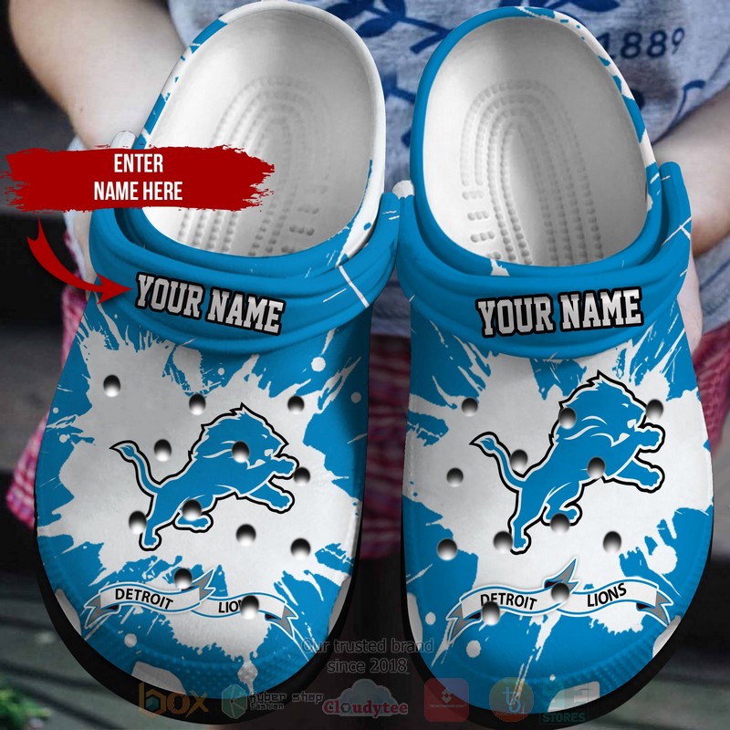 footwearmerch detroit lions nfl sport crocs crocband clogs shoes comfortable for men women and kids dvd61
