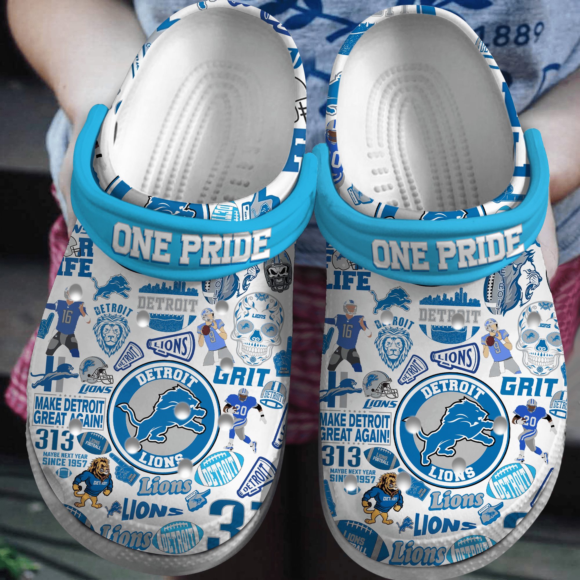 footwearmerch detroit lions nfl sport crocs crocband clogs shoes comfortable for men women and kids guo8c